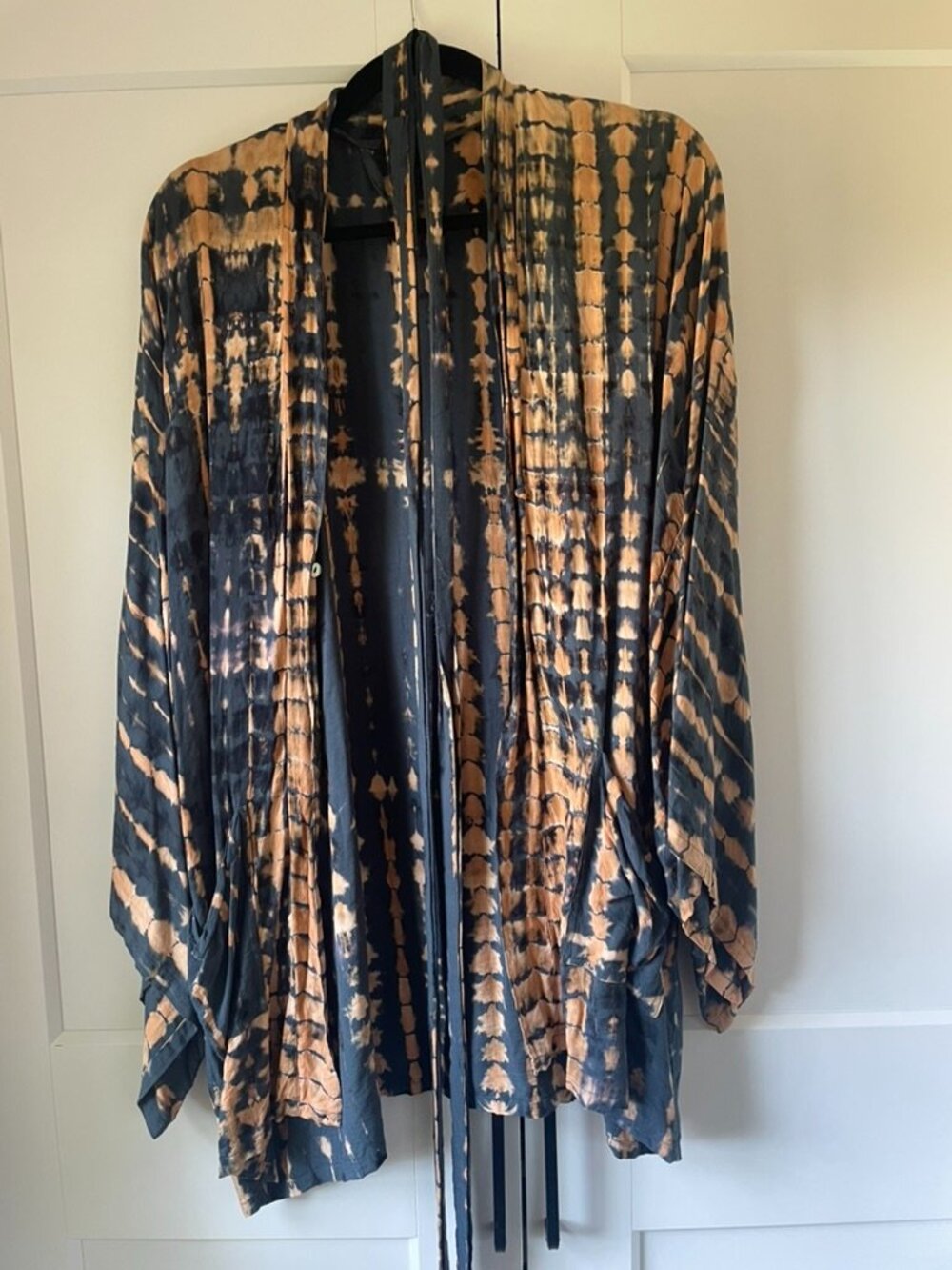 Stylepark1 Tie Dye Kimono Jacket Bali Boho Open Front Cover Up - Picture 2 of 4